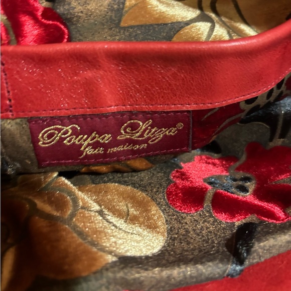 Poupa litza. Red Leather Women's Bag - Picture 6 of 7